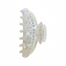 OideGuiing durable acetate hair clip in shiny white for daily wear.