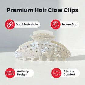 OideGuiing shiny white clip adds style to everyday looks.