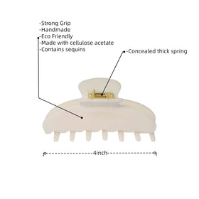 OideGuiing Italian acetate clip with reinforced hardware for longevity and daily use.