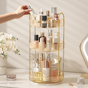 Oifecsie perfume and cosmetics organizer emphasizes fragrance and beauty products at hand