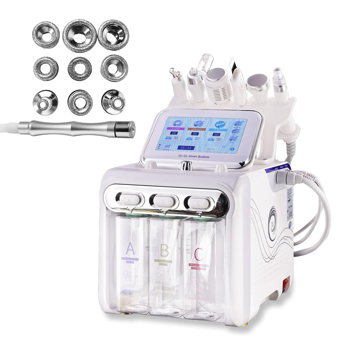 OIJIIE hydrogen-oxygen 7-in-1 machine front view showing easy setup and accessibility