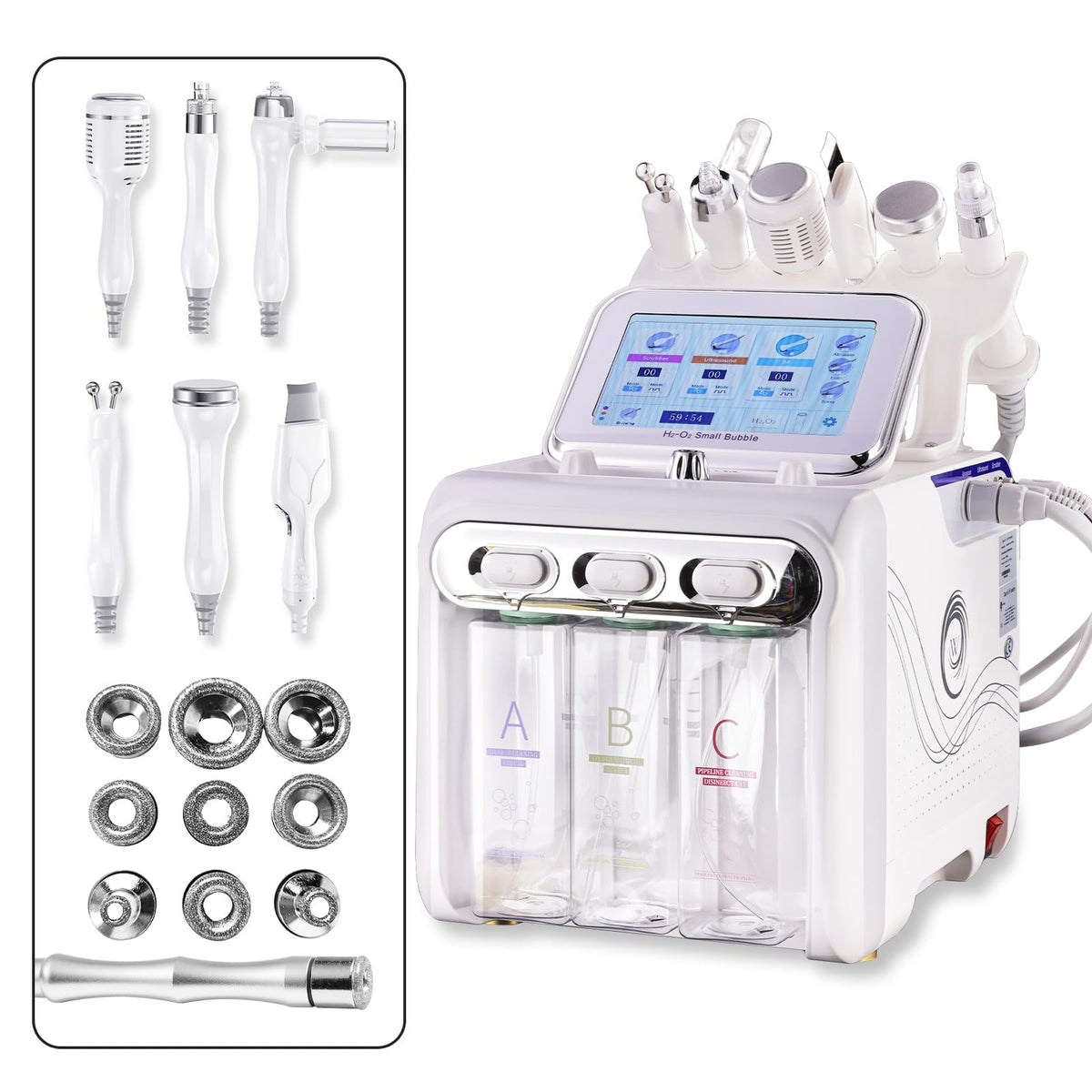 Home-use demo of OIJIIE device on a vanity for skincare routine