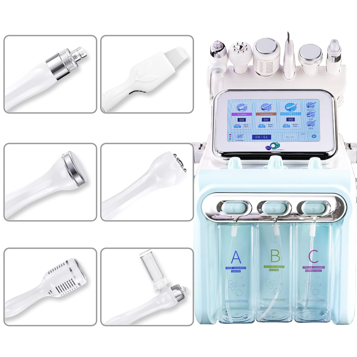 OIJIIE facial machine side panel highlights durable build for home use.
