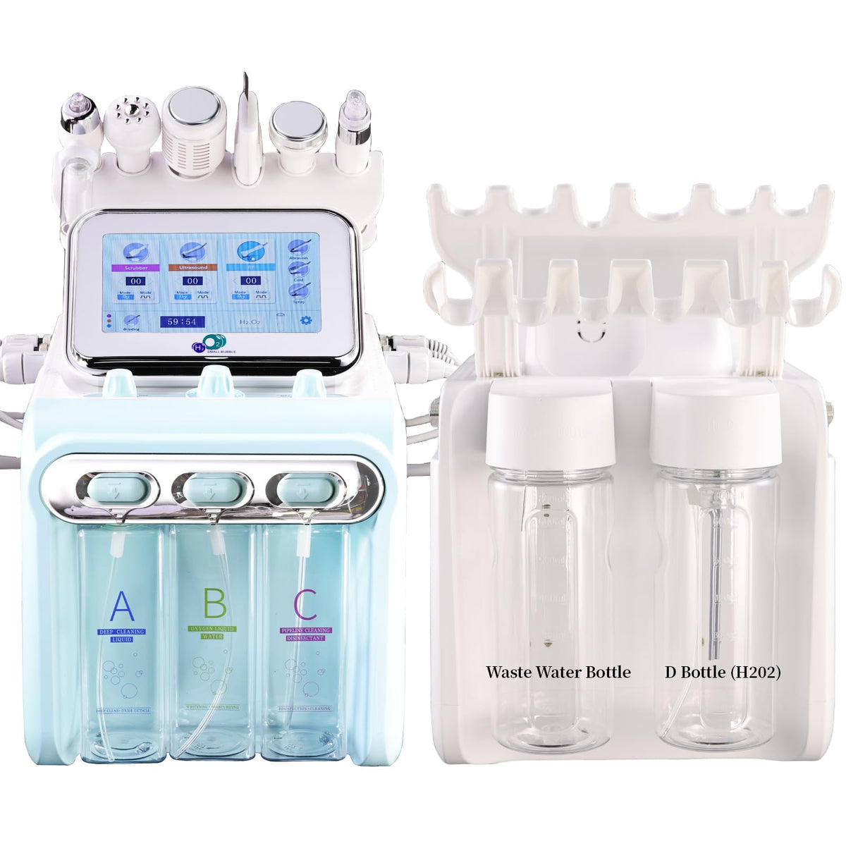 OIJIIE hydrogen-oxygen facial machine touchscreen enables easy control.