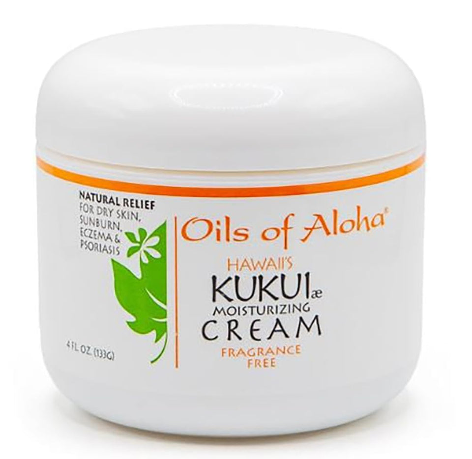 Oils of Aloha Kukui Moisturizing Cream jar for dry, sensitive skin