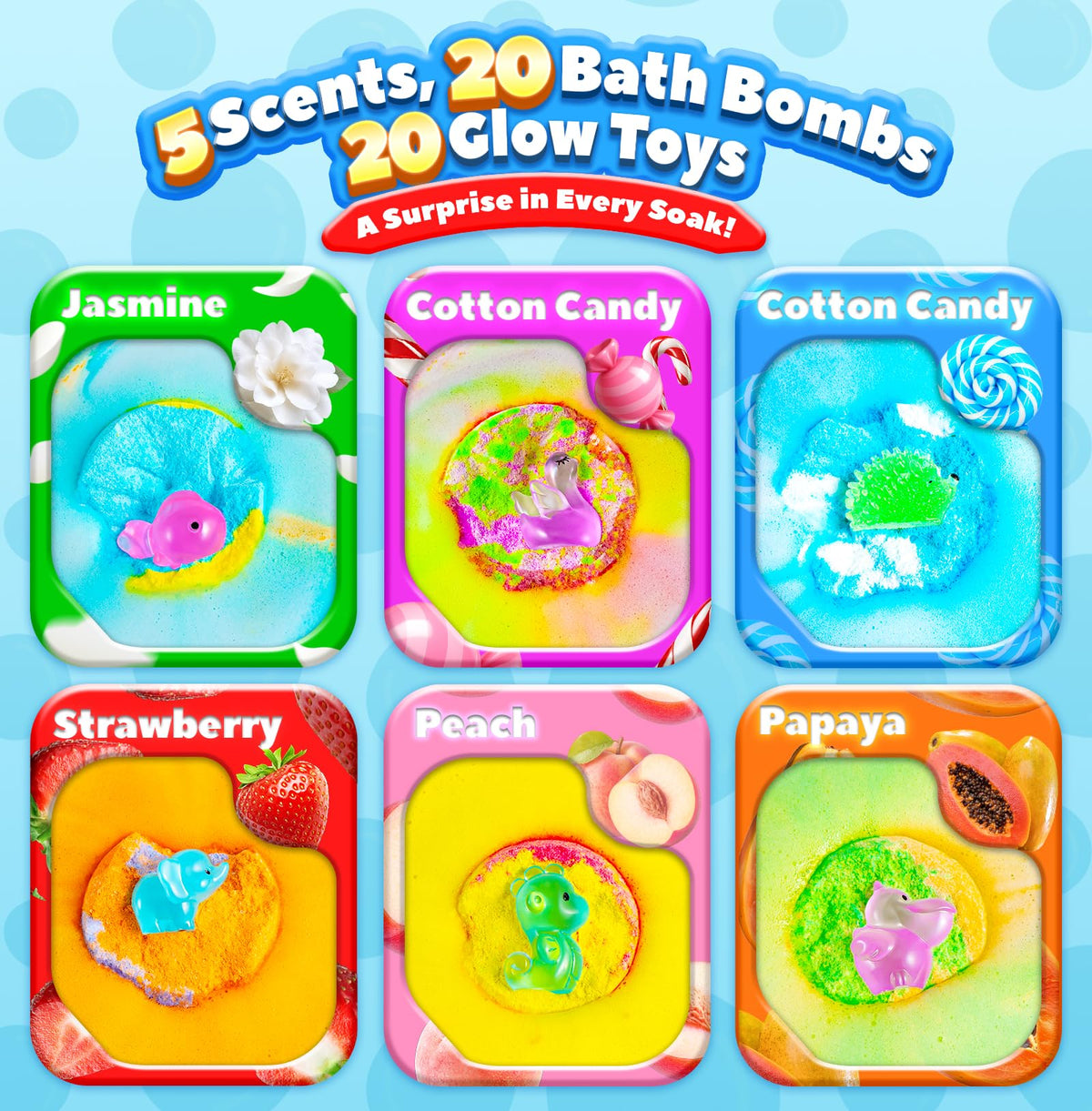 OinkSplash jasmine-scented bath bomb adds a gentle, refreshing aroma.