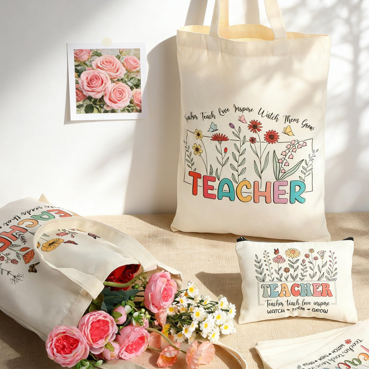 Oitnlaughter large-capacity tote 30x40cm fits books and daily gear.