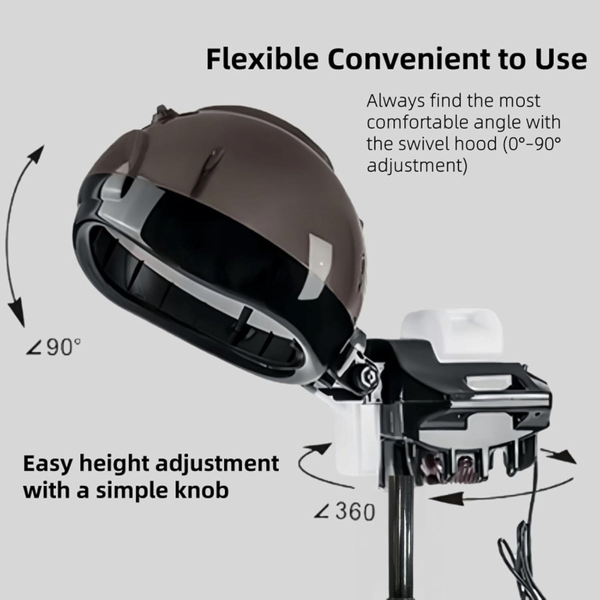 OIYALI collapsible body with swivel base for easy salon-to-home mobility