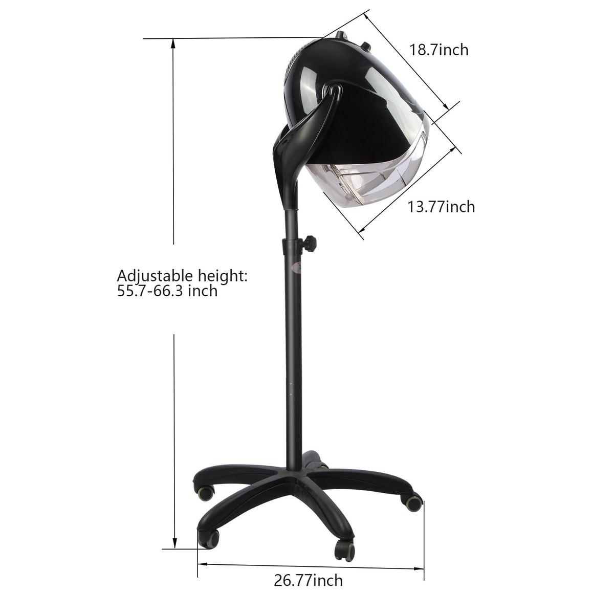 OIYALI height-adjustable stand lets you set the ideal drying angle.