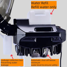 OIYALI high-low steam settings to tailor intensity for hair type