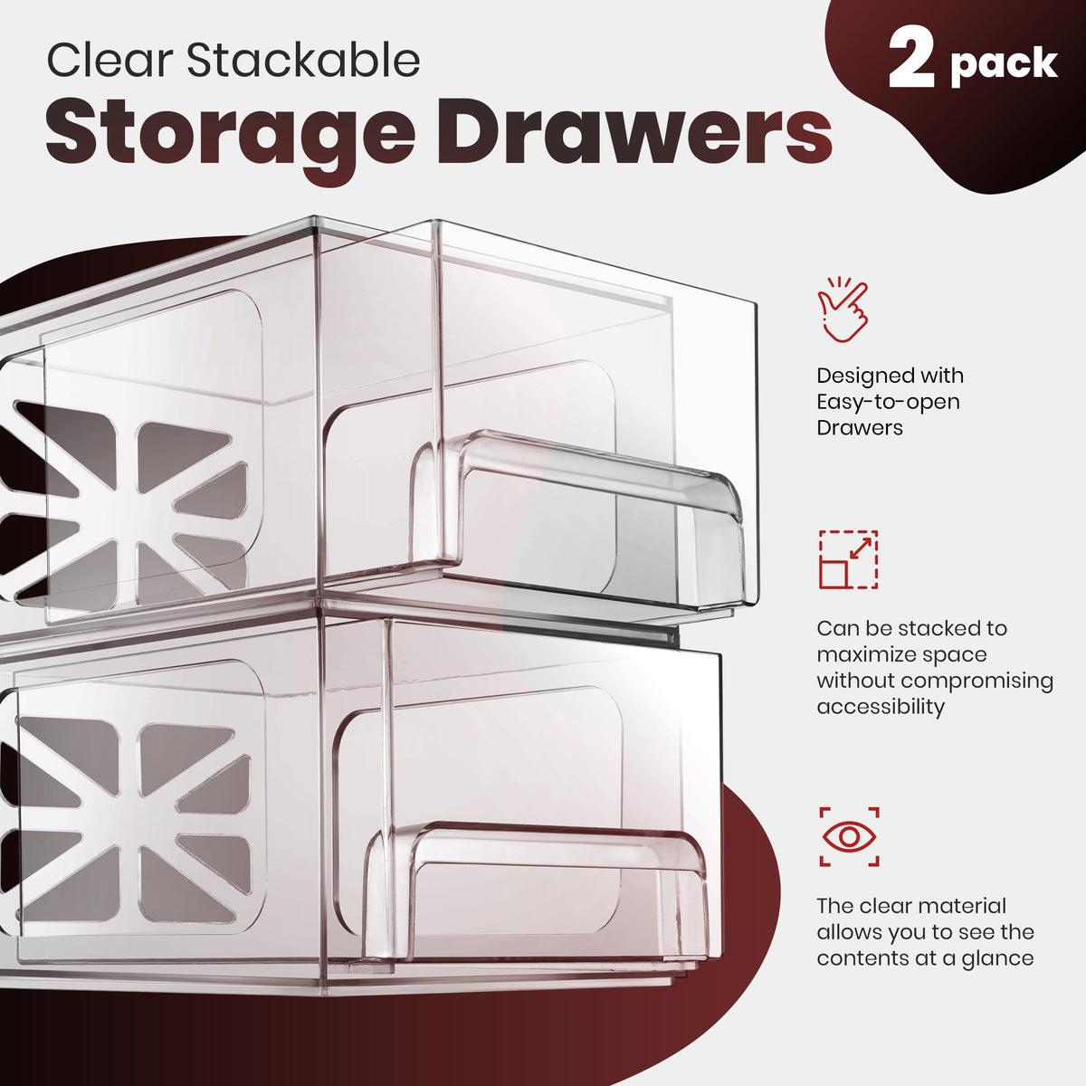 Oizeir makeup skincare vanity drawer organizers neatly separating items