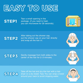 OK TAPE No Water Shampoo Cap after-use hair drying for quick grooming