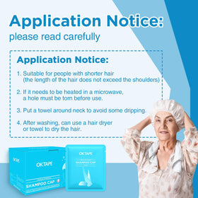 OK TAPE No Water Shampoo Cap hygienic single-use packaging and storage