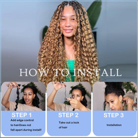 OKAABAY boho braids with 5 bundles for full, stylish looks.