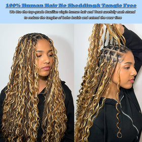OKAABAY knot-free braiding hair to reduce shedding and improve manageability.