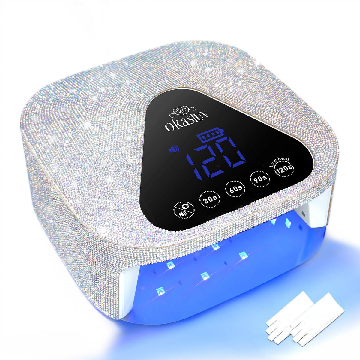 Okasiuv UV nail lamp cordless base for flexible, quick curing