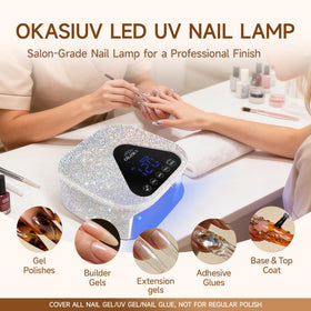 Okasiuv UV nail lamp gloves provide UV protection during cures