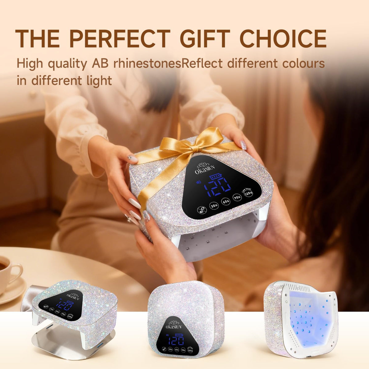 Okasiuv UV nail lamp magnetic base enhances light reflection