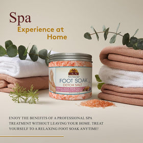 OKAY Foot Soak Detox Salt in a pedicure setup for post workout care
