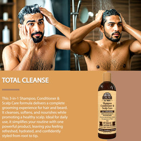 Okay-MEN beard wash foamy texture keeps facial hair clean and soft.