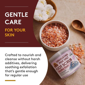 Okay mineral-rich salt promotes refreshed skin with each gentle scrub.
