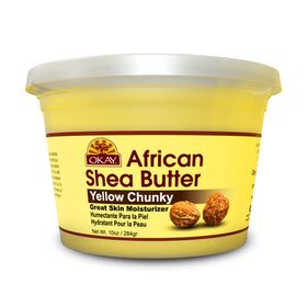 OKAY Raw African Shea Butter 10oz jar for deep hydration