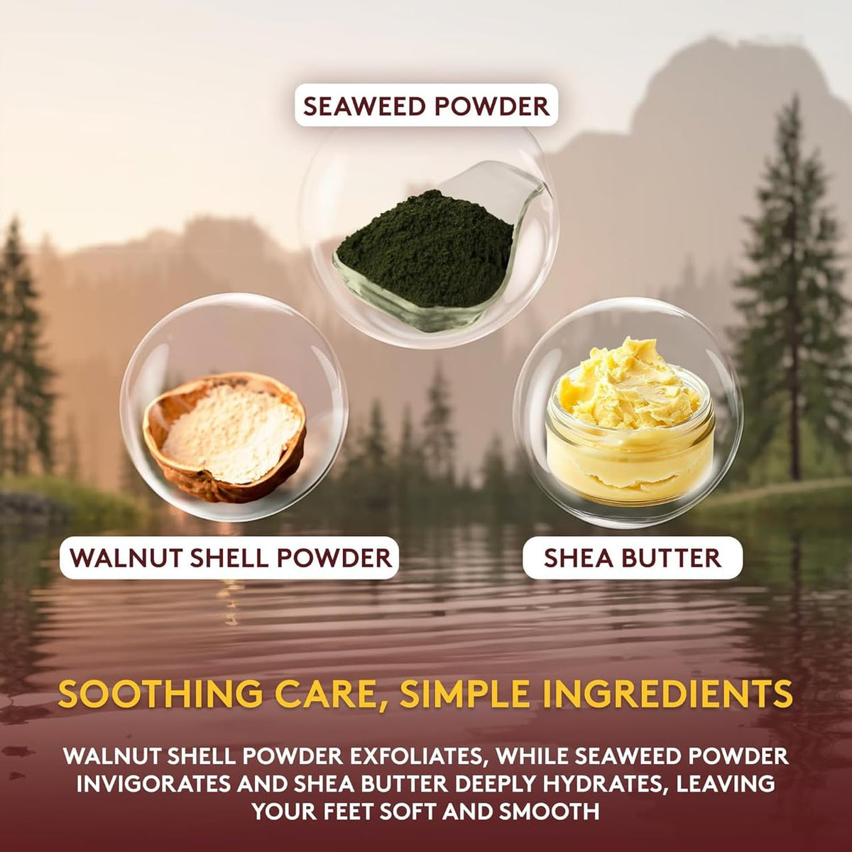Okay seaweed-infused scrub supports hydration and revitalization for tired feet.