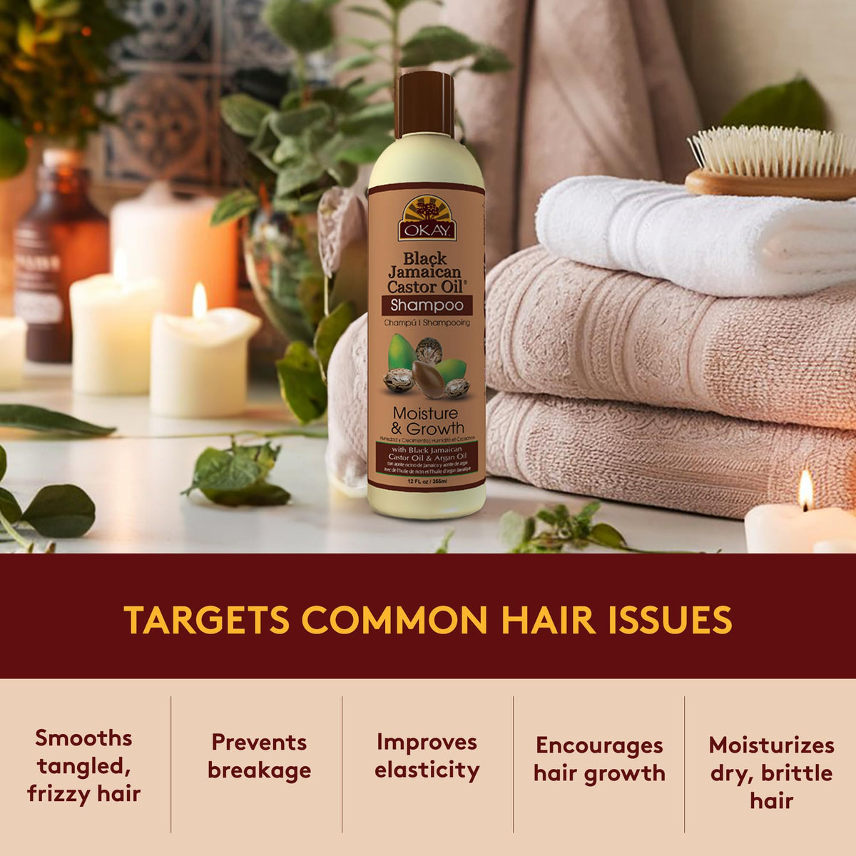 OKAY two-bottle packaging highlights convenient home care option