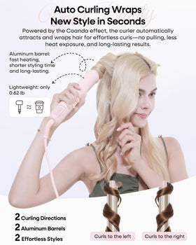okaydeer 7-in-1 Coanda curlers left view for fuller curls at home