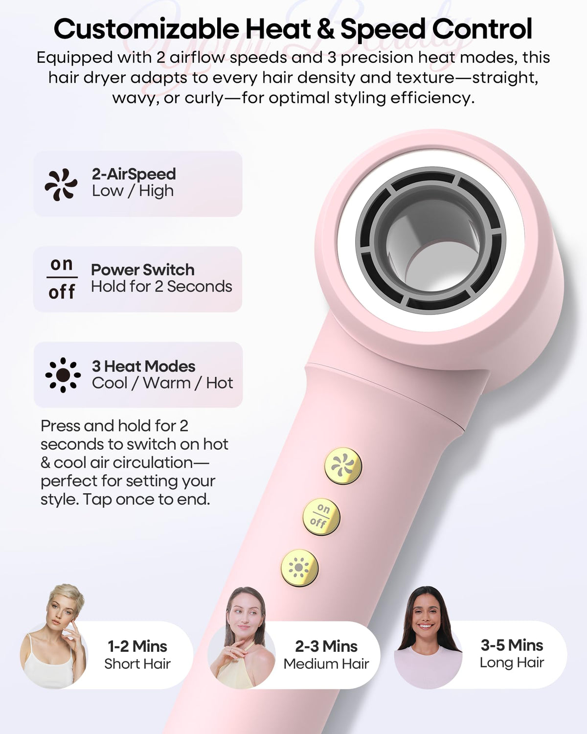 okaydeer 7-in-1 diffuser for even heat and gentle drying