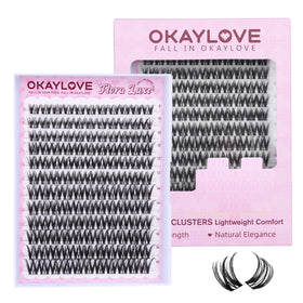 OKAYLOVE Flora Luxe lash clusters 8-18mm for a natural wispy look