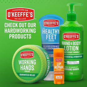 O'Keeffe's Healthy Feet after bathing use demonstrates quick absorption.