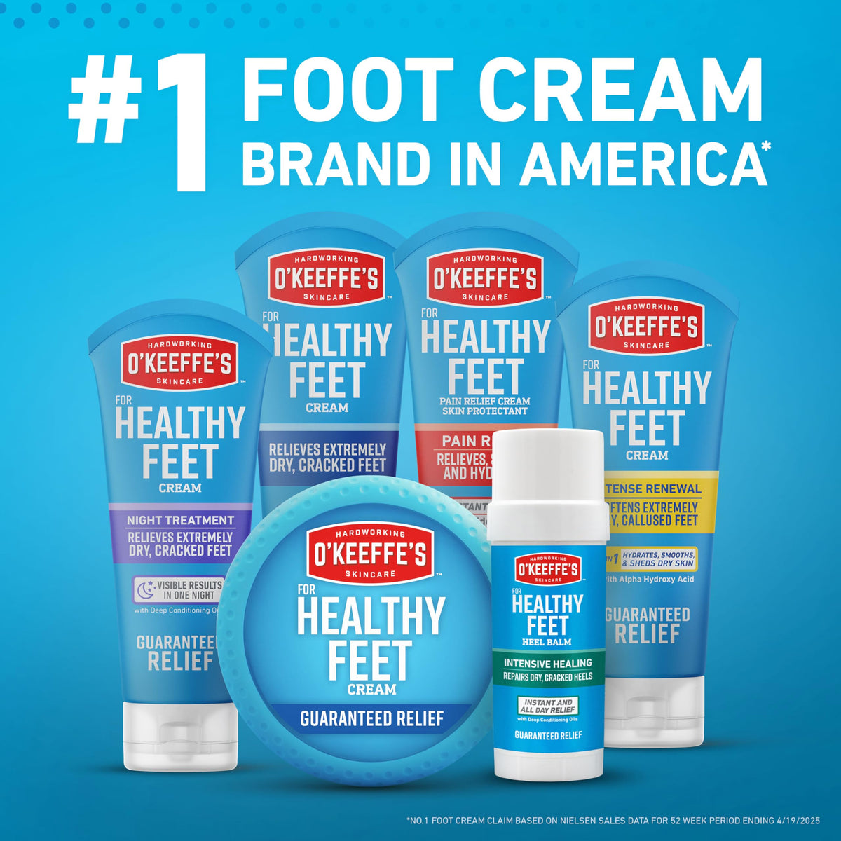 O'Keeffe's Healthy Feet protective barrier forms on skin surface.