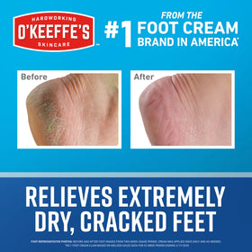 O'Keeffe's Healthy Feet two-pack box shown for extended at-home relief.