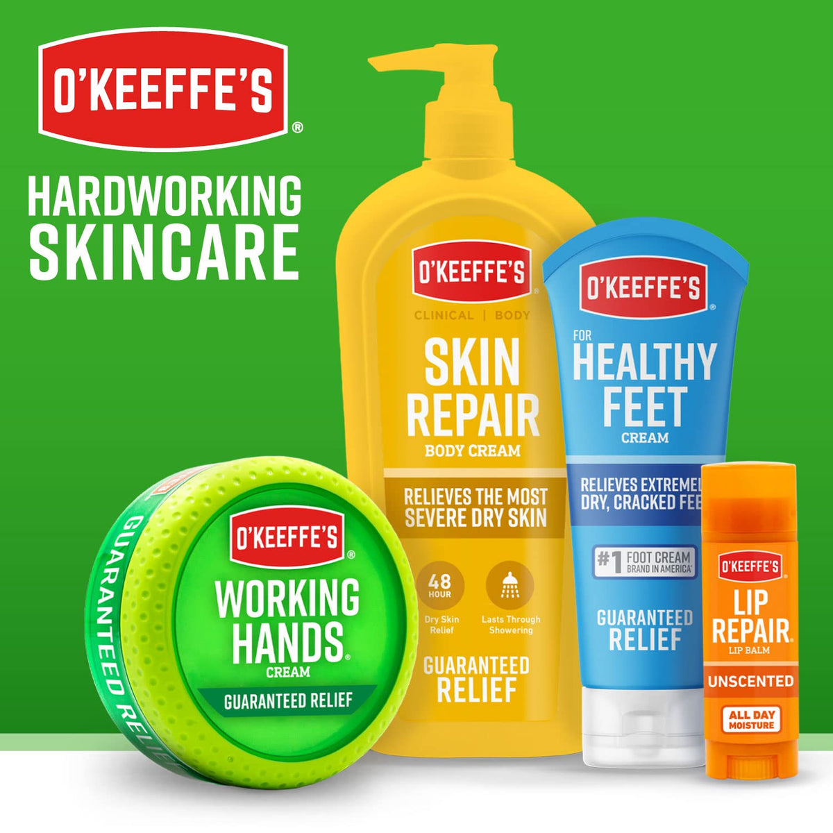 O'Keeffe's Night Treatment duo pack featuring hand and foot creams.