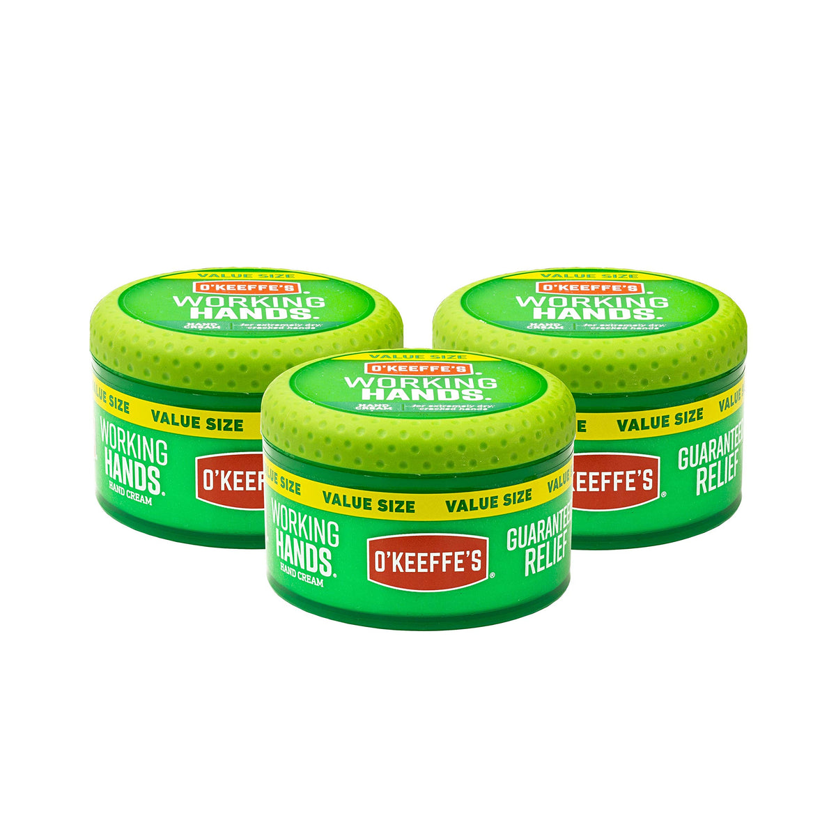 O'Keeffe's Working Hands Cream jar 3-pack: deep moisture for dry hands