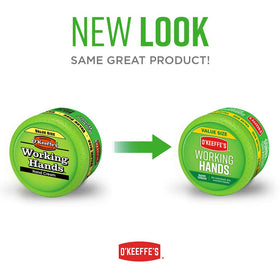 O'Keeffe's Working Hands Cream jar label view: unscented non-greasy daily use
