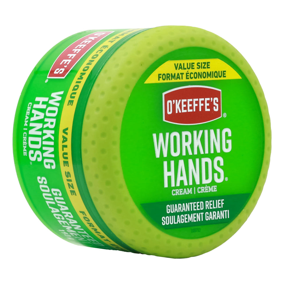 O'Keeffe's Working Hands Hand Cream 6.8oz tube on table for daily moisturization.