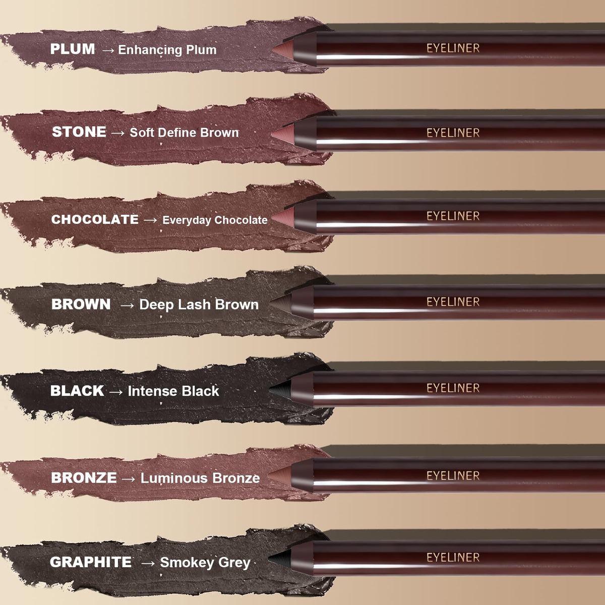 Okerker Plum swatch reveals rich plum shade for defined eyes.
