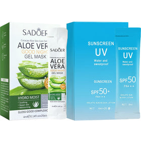 Okerker travel-size sunscreen 4ml pack for easy sun protection on the go.