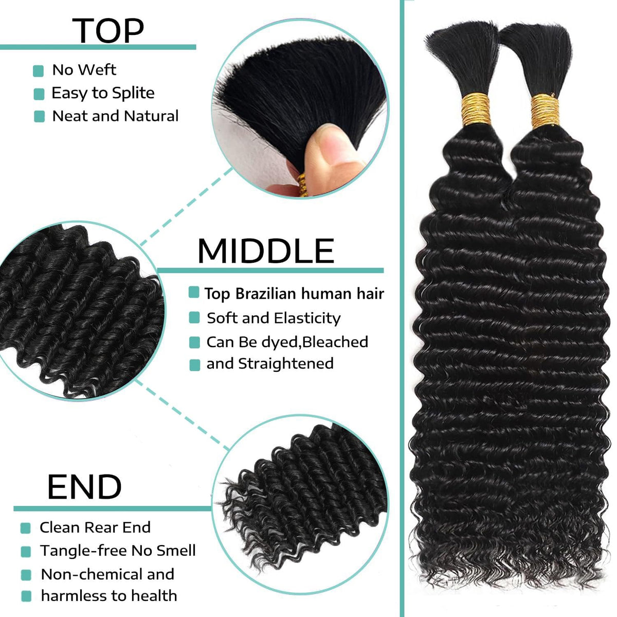 OKVOKV two bundles 110g pack creates fuller boho braid looks.