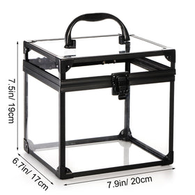 Okllen Crown Box side view highlights slim profile for travel in bags or purses.