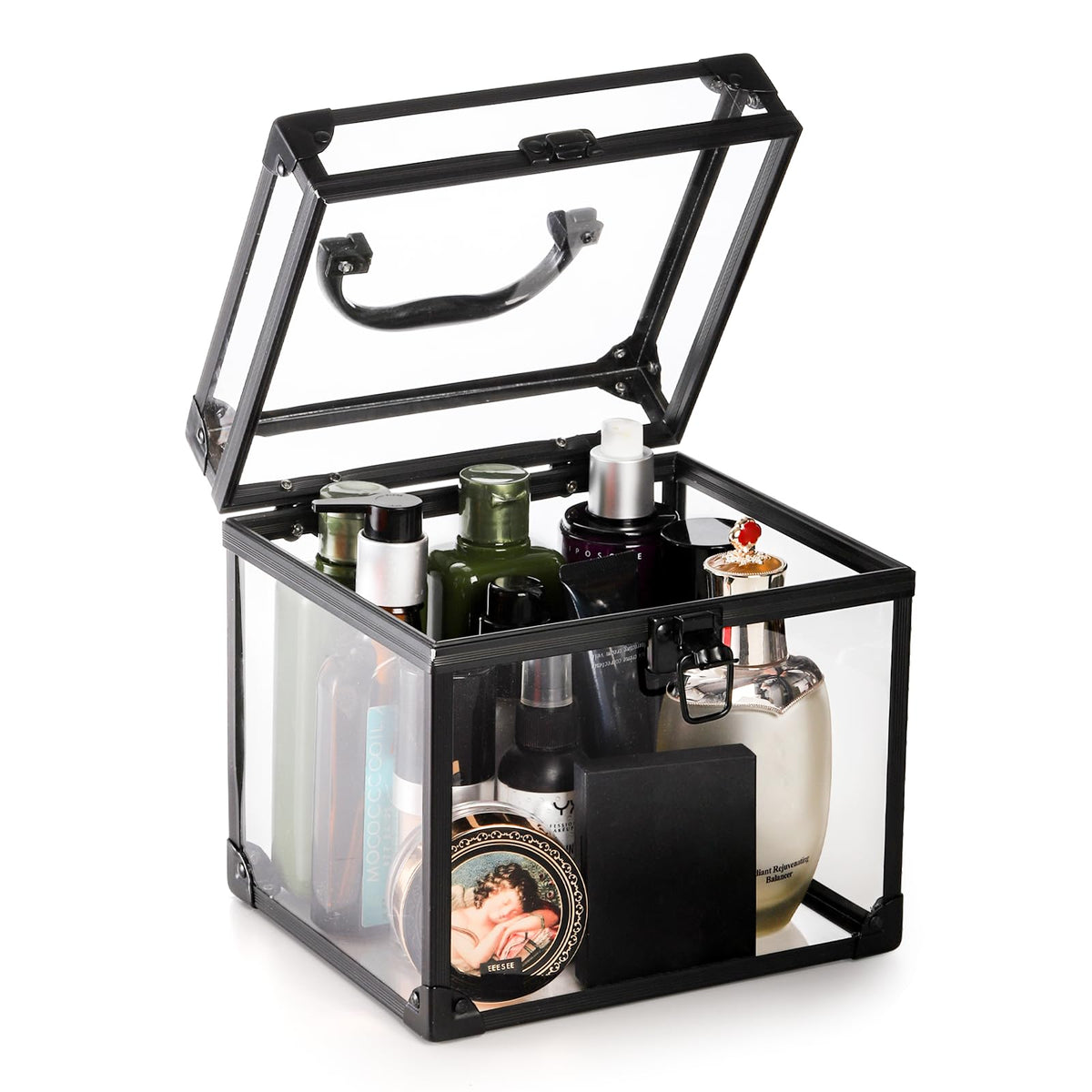 Okllen Crown Box top handle close-up emphasizes easy carrying between locations.