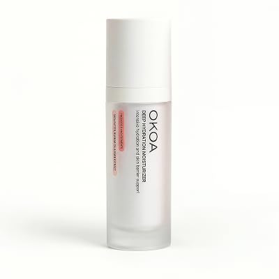 OKOA Skin Deep Hydration Moisturizer jar close-up showing creamy texture for daily use.
