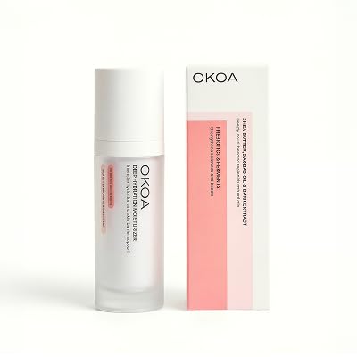 OKOA Skin Deep Hydration Moisturizer morning routine scene under soft lighting.