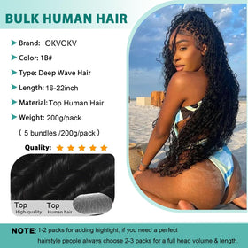 OKVOKV deep-wave 20-inch hair adds natural movement