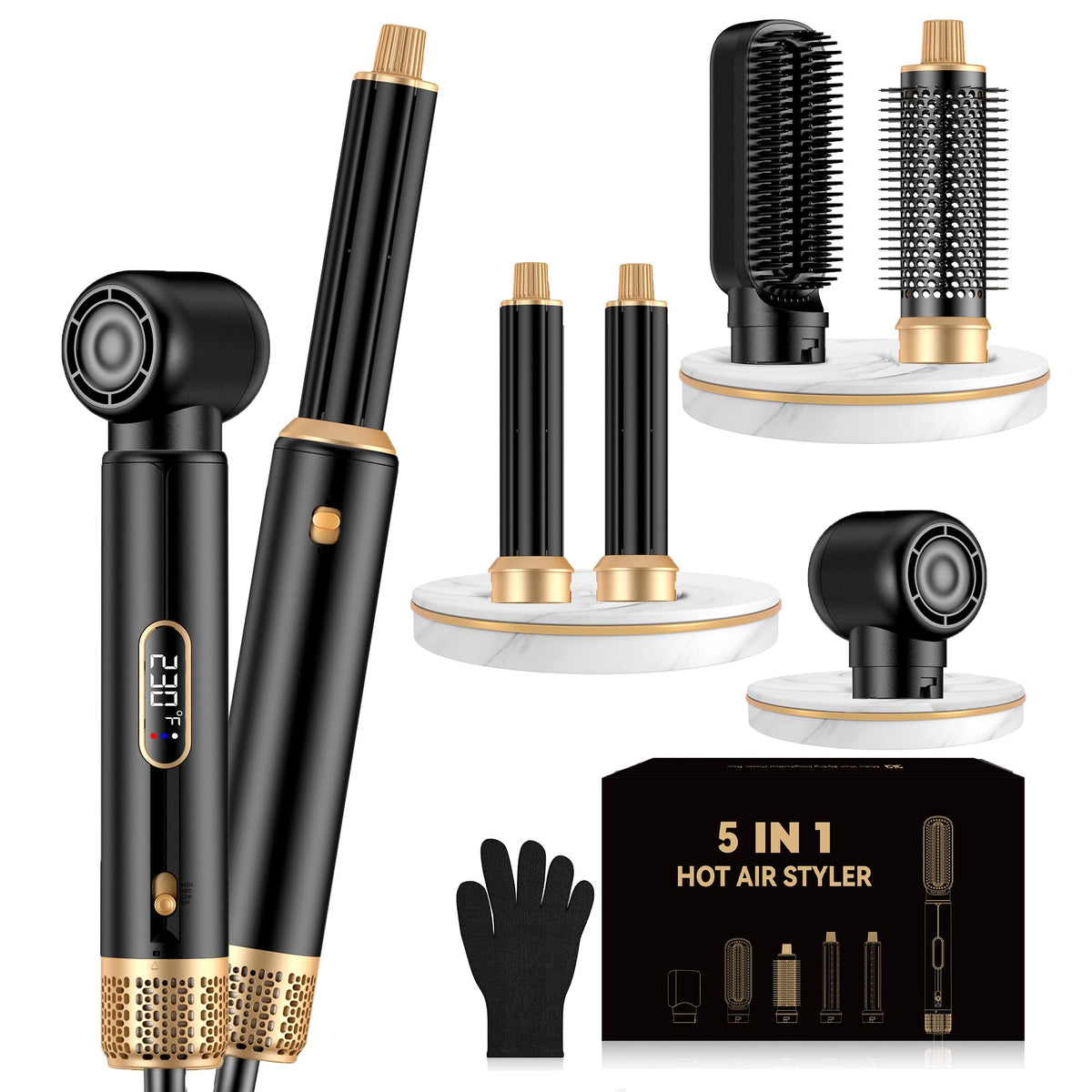 OKWRAP 5-in-1 styler with dryer brush for quick, salon-like blowouts