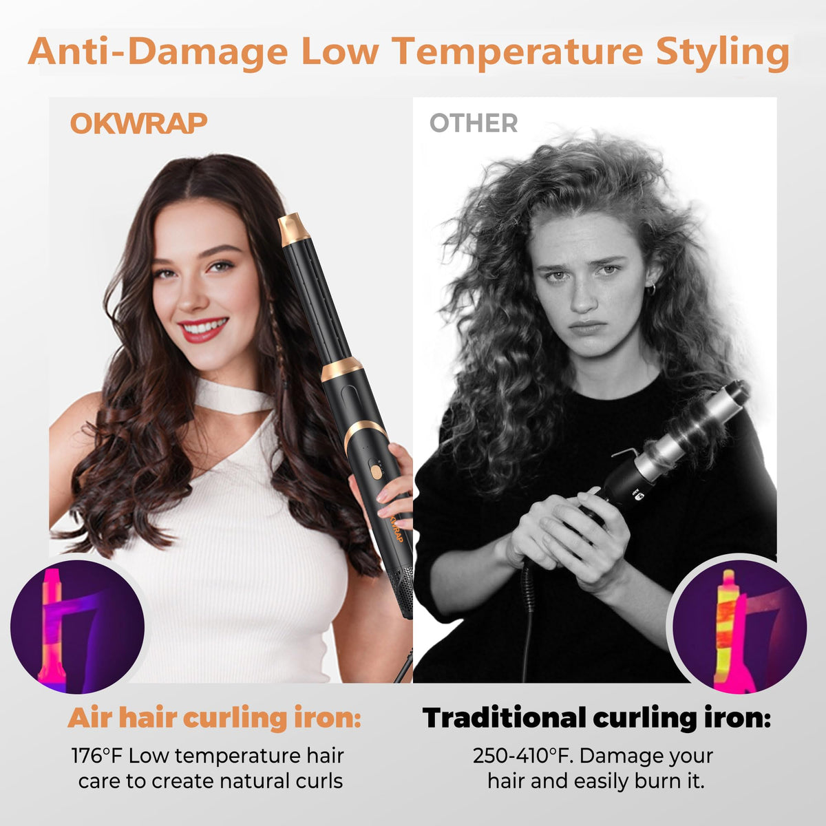 OKWRAP air-curler-wrap attachments for versatile curling using airflow