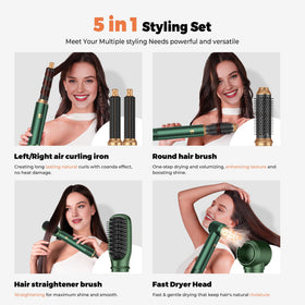 OKWRAP air-curler wrap right attachment creates balanced curl patterns.