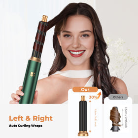OKWRAP volumizing hot-air brush adds lift and body.